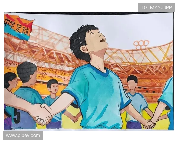 在操场上绘制足球明星的精彩瞬间与青春梦想